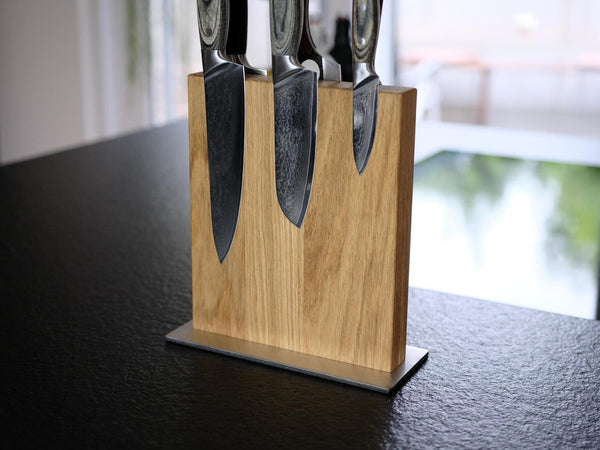 Magnetischer Messerblock Eiche – Massiver Holz Messerblock handgefertigt